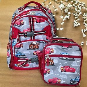 Pottery Barns Kids Cars Backpack and Lunch Bag